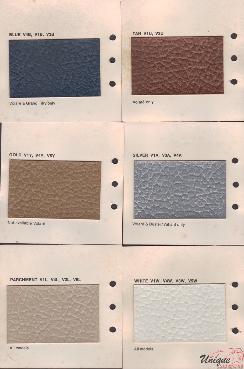 1978 Plymouth Paint Charts Corporate 10